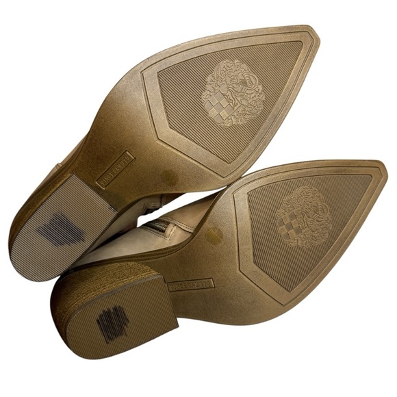 VINCE CAMUTO Geeanne Nubuck Leather Western Booties heeled boots shoes womens 8W - Picture 11 of 12